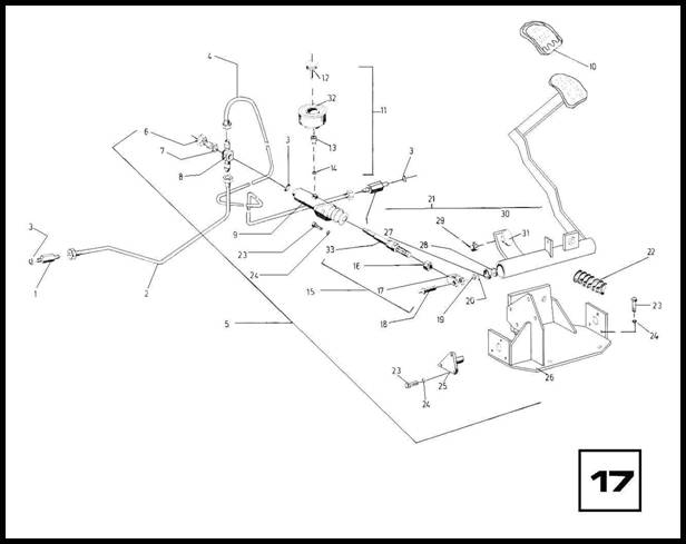 Рисунок 17. Тормозная система электропогрузчика ЕВ 687.
