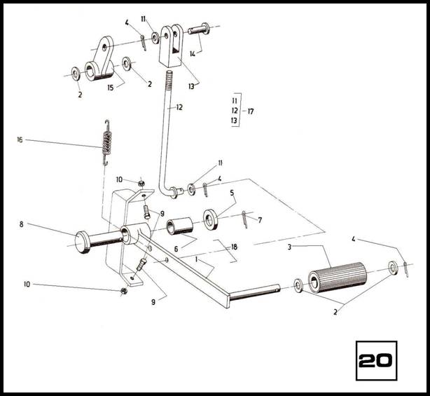Рисунок 22. Командная система для контакторной схемы регулировки скорости электропогрузчика ЕВ 687.