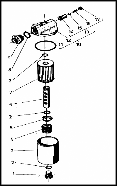 Гидравлический фильтр автопогрузчика ДВ 1792